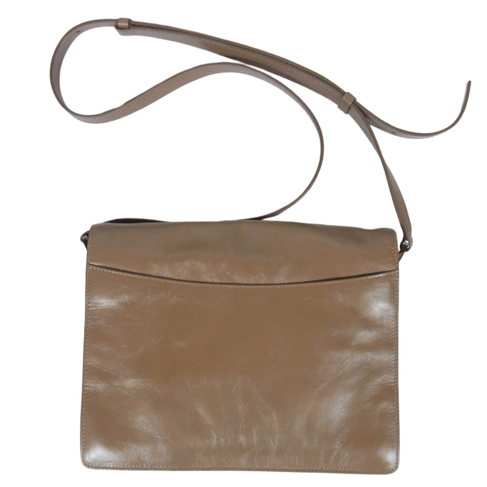 MARNI マルニ 20aw SBMQ0032Y0 Trunk Soft トランクソフト レザーショルダーバッグ ライトブラウン系【中古】