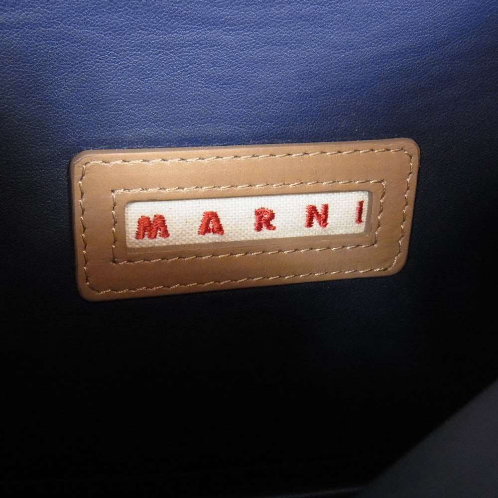 MARNI マルニ 20aw SBMQ0032Y0 Trunk Soft トランクソフト レザーショルダーバッグ ライトブラウン系【中古】