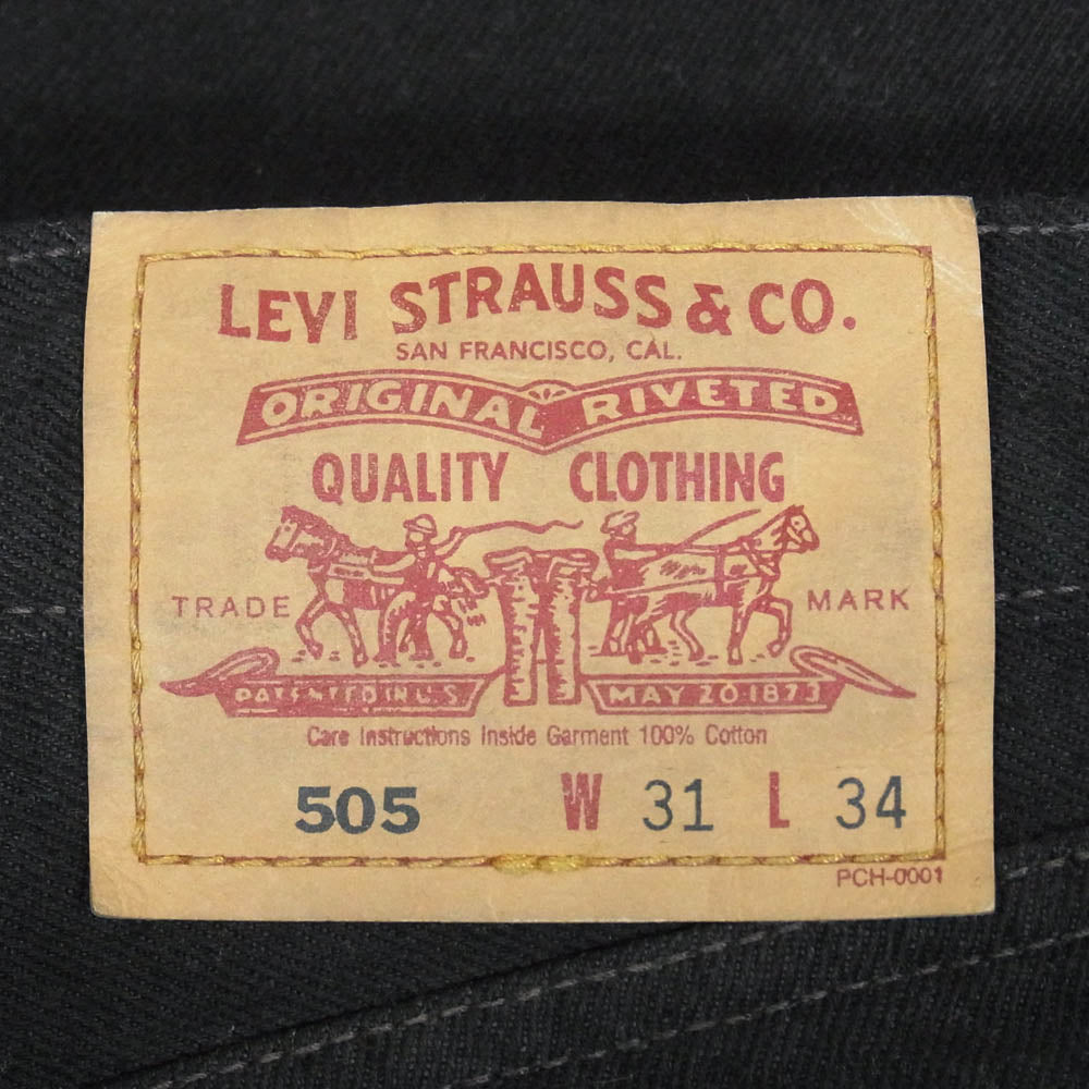 Levi's リーバイス 505-0959 90S 505 ボタン裏359 ブラックデニム パンツ ブラック系 W31【中古】