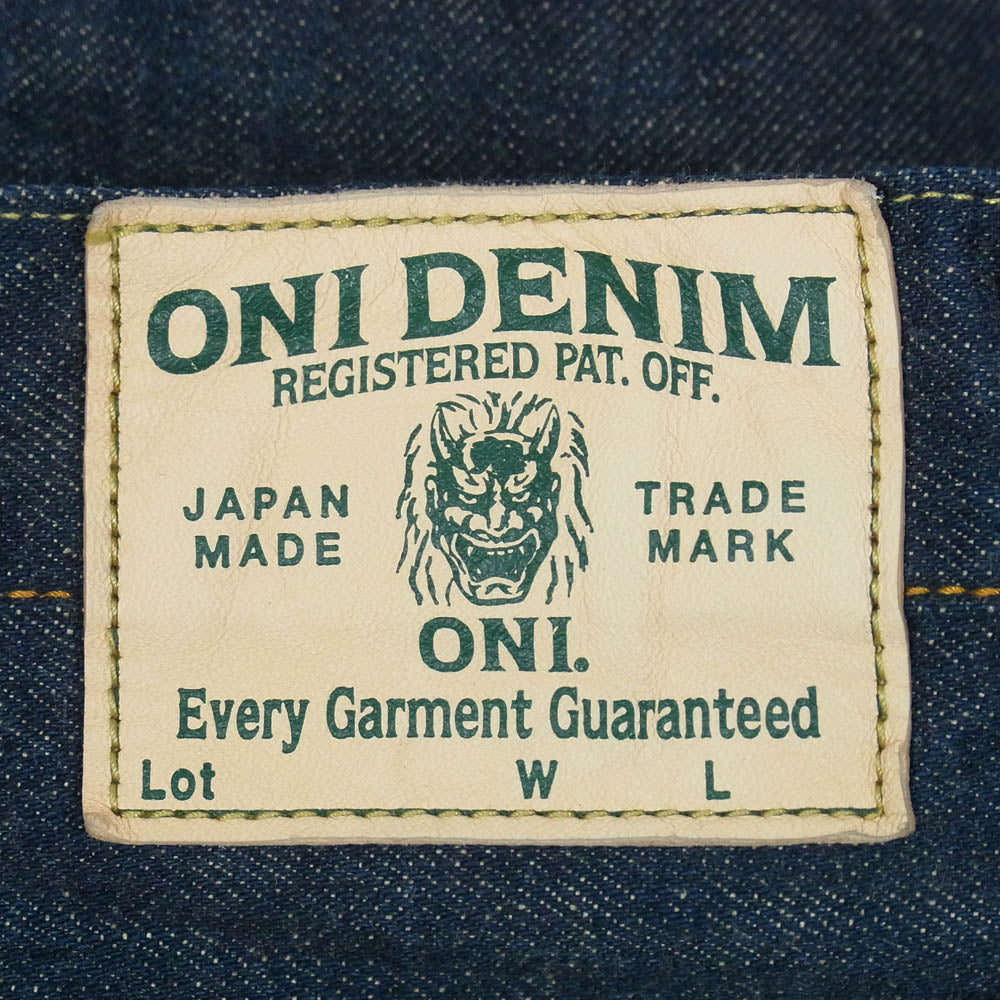 ONI DENIM 鬼デニム ONI-270 Ishikawadai 15oz 石川台デニム ワイドストレート ジーンズ デニム パンツ インディゴブルー系 W30【美品】【中古】