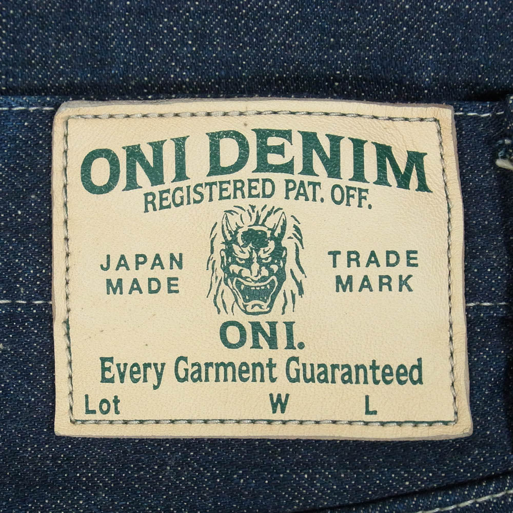 ONI DENIM 鬼デニム ONI-200 Ishikawadai 15oz 石川台デニム ワイドストレート ジーンズ デニム パンツ インディゴブルー系 W34【美品】【中古】