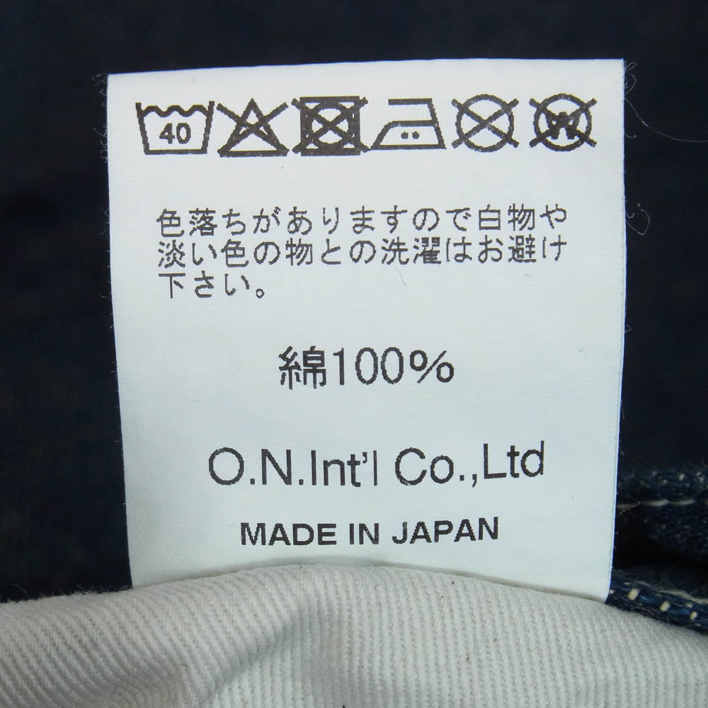 ONI DENIM 鬼デニム ONI-200 Ishikawadai 15oz 石川台デニム ワイドストレート ジーンズ デニム パンツ インディゴブルー系 W34【美品】【中古】