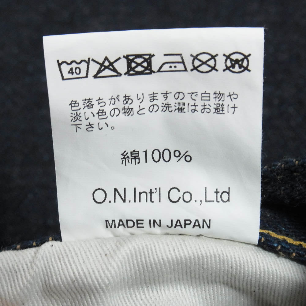 ONI DENIM 鬼デニム ONI288ZR-LBR 20oz シークレットデニム 緯糸ライトブラウン ジーンズ デニムパンツ インディゴブルー系 W29【美品】【中古】