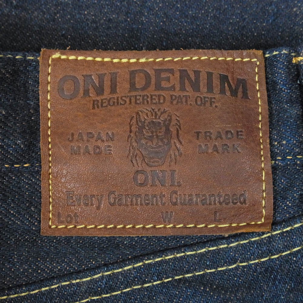 ONI DENIM 鬼デニム ONI288ZR-LBR 20oz シークレットデニム 緯糸ライトブラウン ジーンズ デニムパンツ インディゴブルー系 W33【美品】【中古】