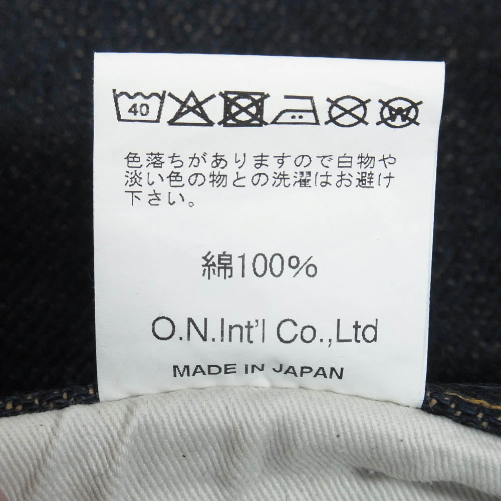 ONI DENIM 鬼デニム ONI288ZR-LBR 20oz シークレットデニム 緯糸ライトブラウン ジーンズ デニムパンツ インディゴブルー系 W33【美品】【中古】