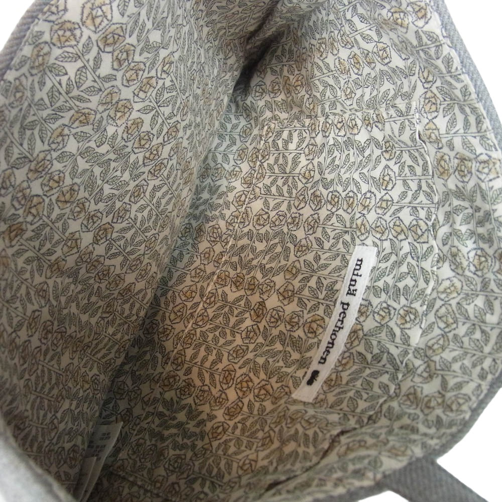 mina perhonen ミナペルホネン aba7160ps village ヴィレッジ トート ハンド バッグ グレー系【中古】