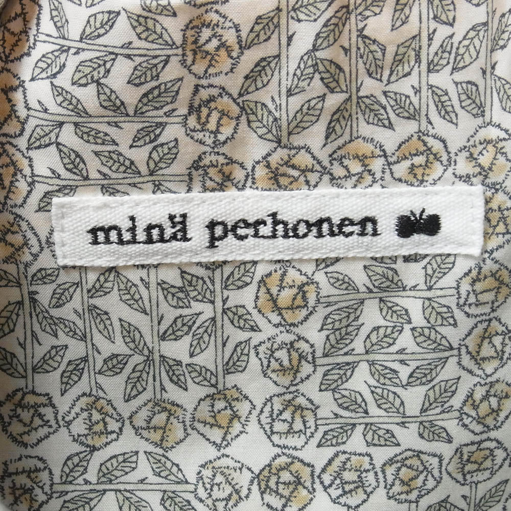 mina perhonen ミナペルホネン aba7160ps village ヴィレッジ トート ハンド バッグ グレー系【中古】