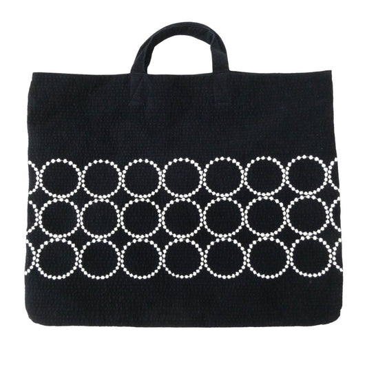 mina perhonen ミナペルホネン aaa7102p タンバリン レッスン トート ハンド バッグ ネイビー系【中古】