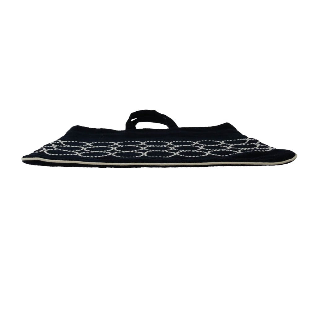 mina perhonen ミナペルホネン aaa7102p タンバリン レッスン トート ハンド バッグ ネイビー系【中古】