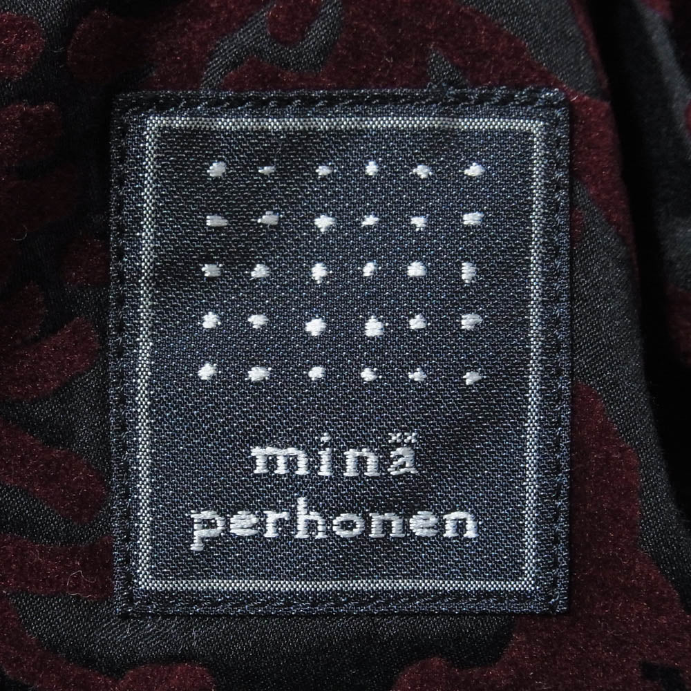 mina perhonen ミナペルホネン aaa9618 mets? bag ハンド トート バッグ エンジ系【中古】