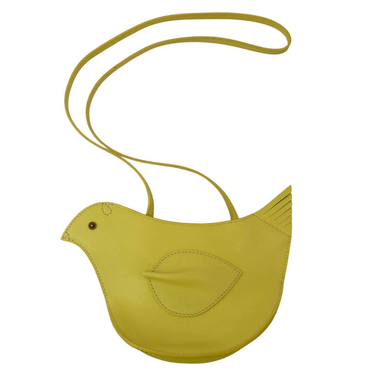 mina perhonen ミナペルホネン tori bag トリ レザー ショルダー バッグ ライトグリーン系【中古】