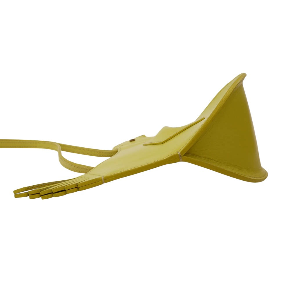 mina perhonen ミナペルホネン tori bag トリ レザー ショルダー バッグ ライトグリーン系【中古】