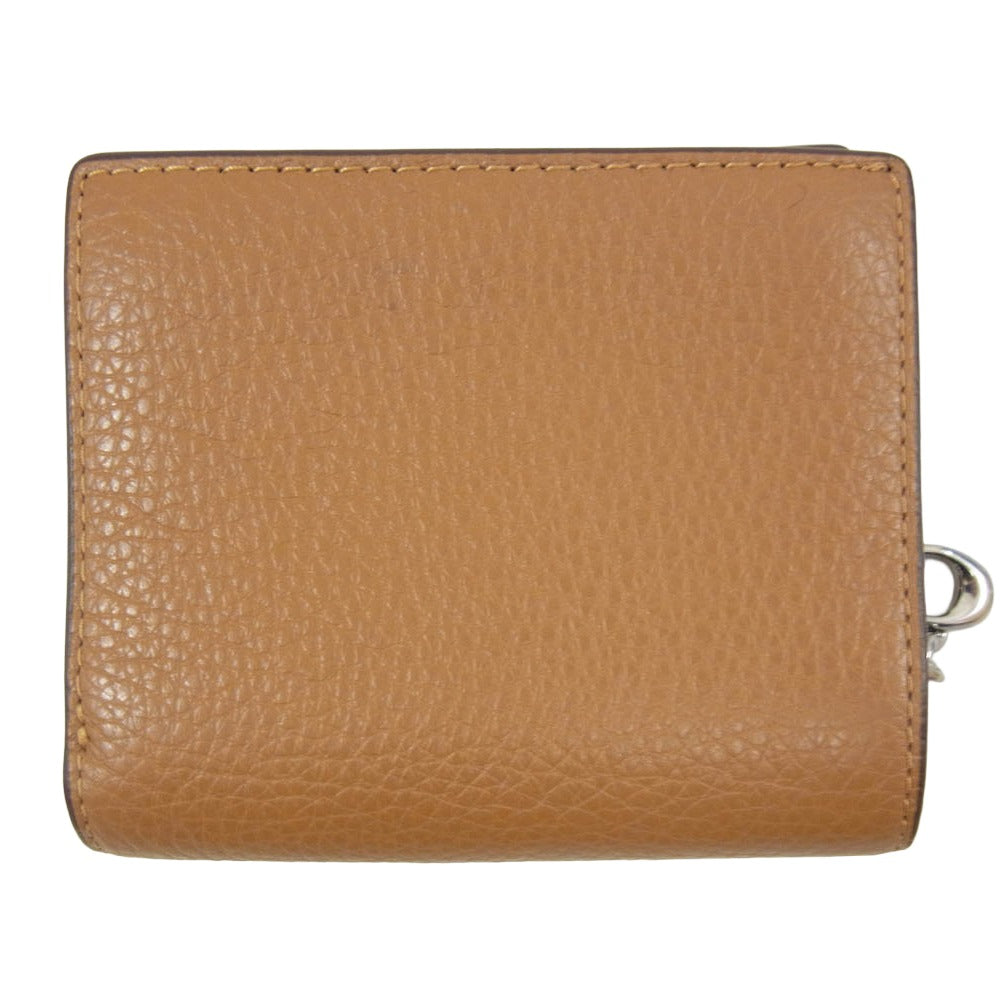 COACH コーチ C2862 スナップ 二つ折り財布 ウォレット ブラウン系【中古】