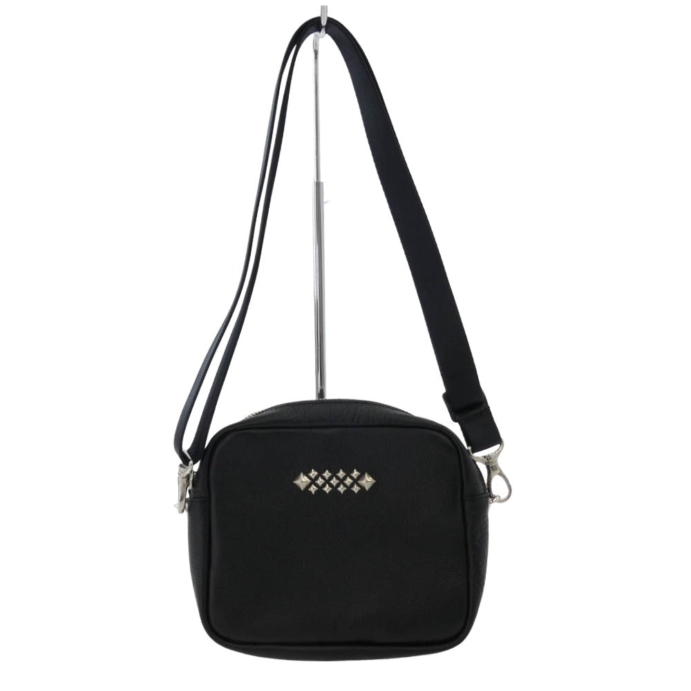 CALEE キャリー CL-25SS015LE STUDS LEATHER SHOULDER BAG BOX TYPE スタッズ レザー ショルダー バッグ ブラック系【中古】