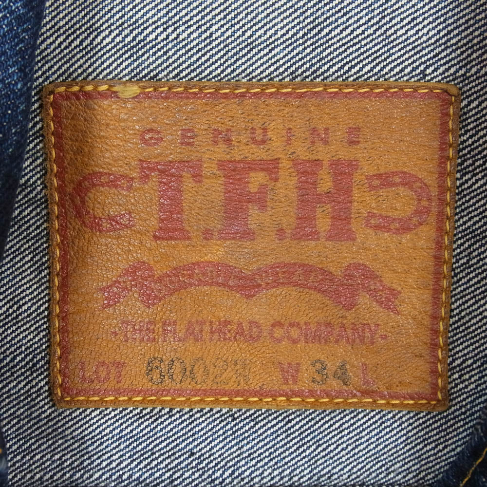 THE FLAT HEAD ザフラットヘッド 6002W 50s DENIM JACKET 14.5oz デニム ジャケット インディゴブルー系 34【中古】