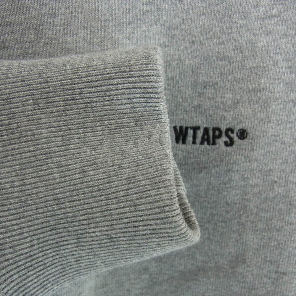 WTAPS ダブルタップス 25AW 252ATDT-CSM05 SWEATER COTTON ロゴ刺繡 クルーネック スウェット トレーナー グレー系 X01【中古】