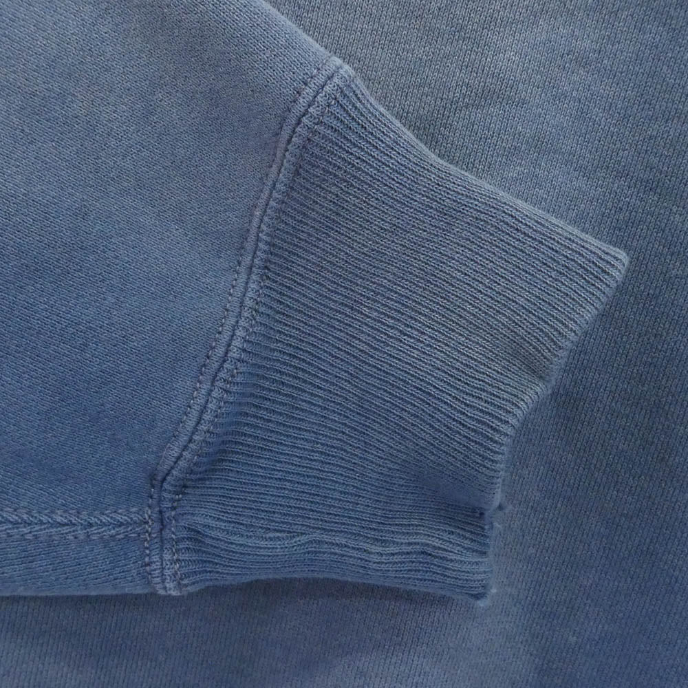 SAINT MICHAEL セントマイケル 25SS SM-HR8-0000-046 CRW-N SWEAT SAINT ヴィンテージ加工 アップリケロゴ スウェットシャツ トレーナー ブルー系 L【中古】