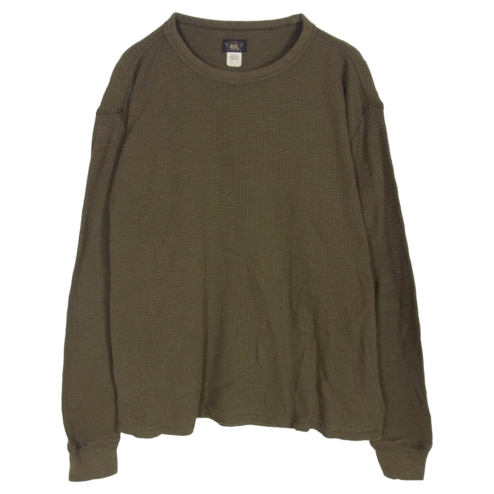 RRL ダブルアールエル サーマル ロングスリーブ 長袖 カットソー カーキ系 L【中古】
