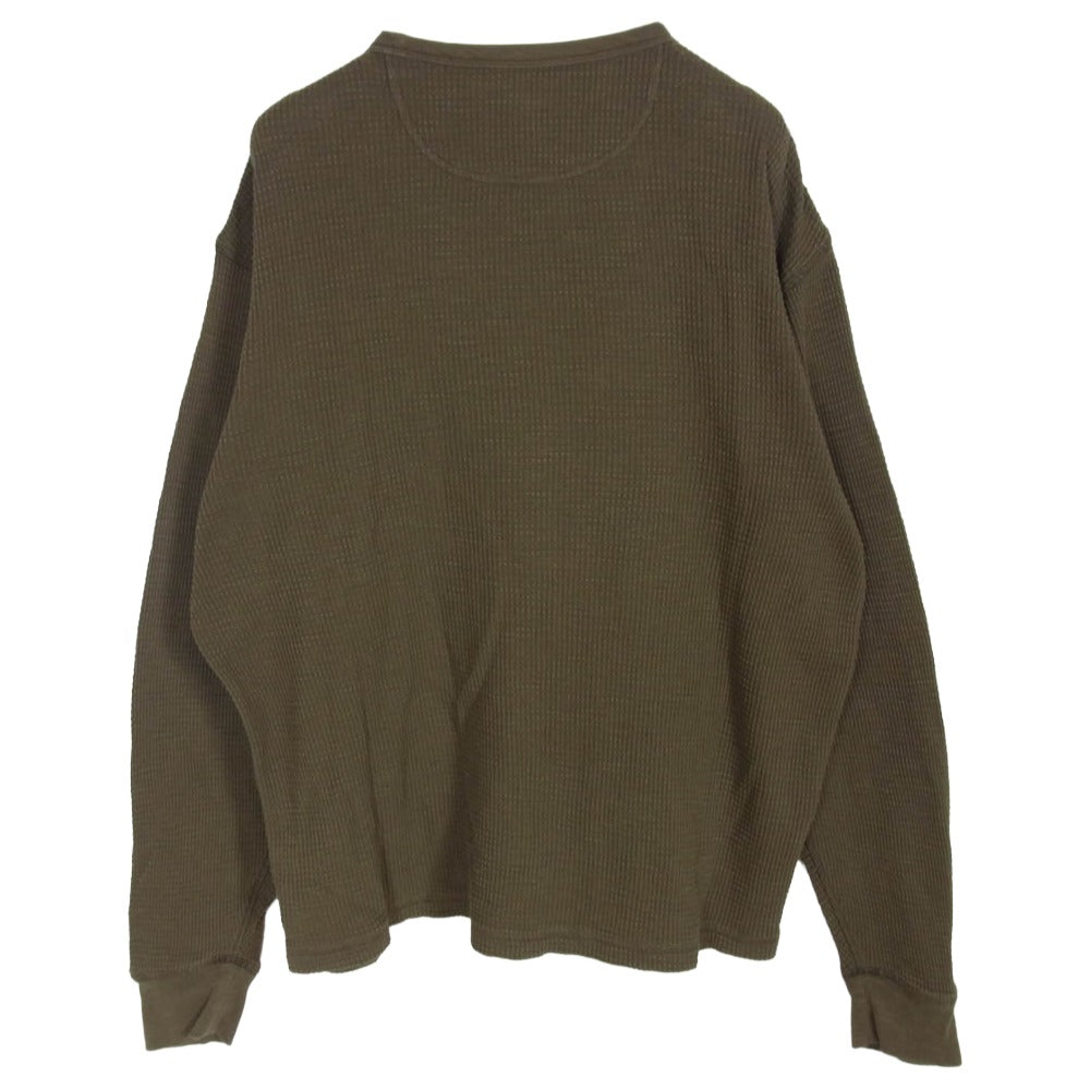 RRL ダブルアールエル サーマル ロングスリーブ 長袖 カットソー カーキ系 L【中古】