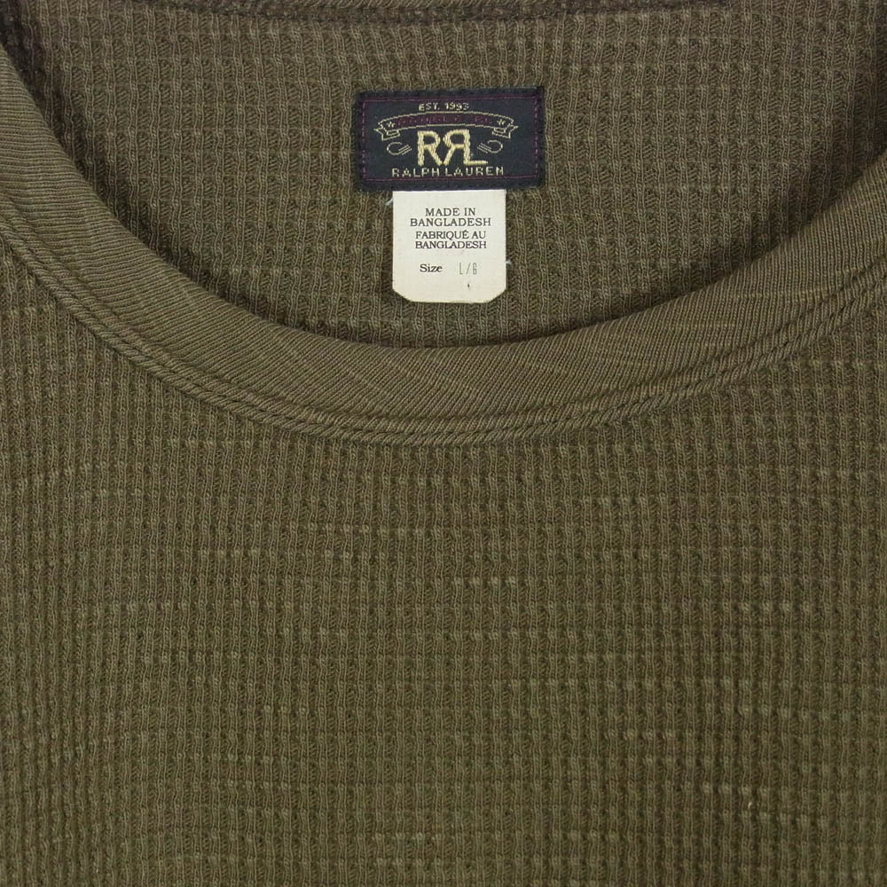 RRL ダブルアールエル サーマル ロングスリーブ 長袖 カットソー カーキ系 L【中古】