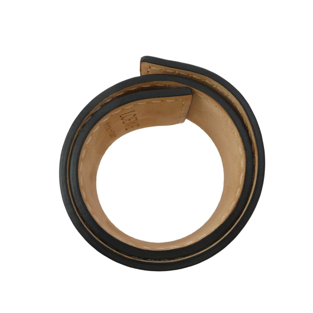 LOEWE ロエベ アナグラム ロゴ スモール スラップ レザー ブレスレット ブラウン系【中古】