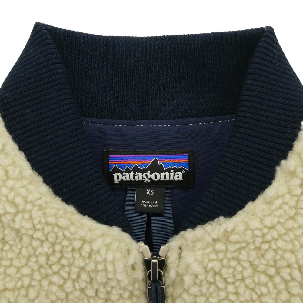 patagonia パタゴニア 19AW 22830 Retro X BOMBER Jacket フリース ボア レトロ X ボンバー ジャケット ブルゾン オフホワイト系 XS【中古】