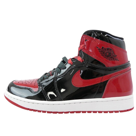 NIKE AIR JORDAN ナイキ ジョーダン 555088-063 Air Jordan 1 High OG Patent Bred エア ジョーダン 1 ハイ パテント ブレッド スニーカー ブラック系 レッド系 26.5cm【極上美品】【中古】