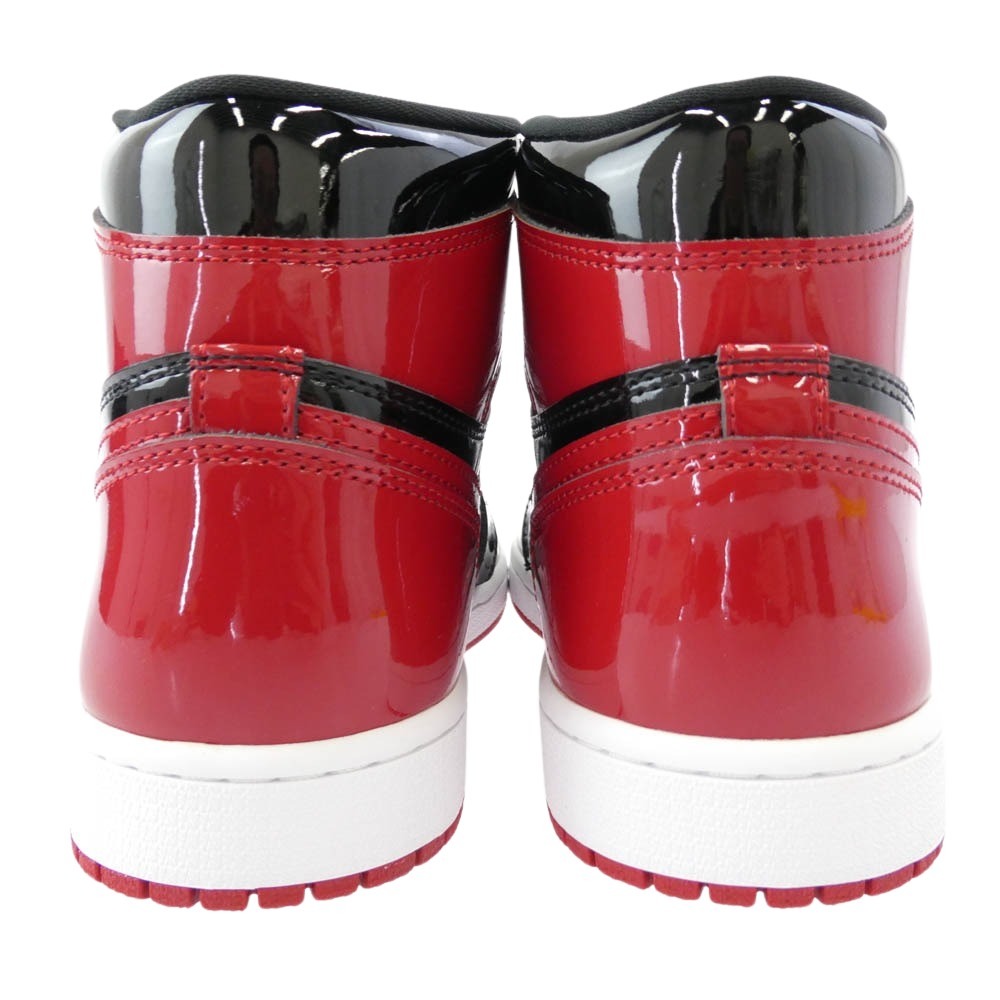 NIKE AIR JORDAN ナイキ ジョーダン 555088-063 Air Jordan 1 High OG Patent Bred エア ジョーダン 1 ハイ パテント ブレッド スニーカー ブラック系 レッド系 26.5cm【極上美品】【中古】