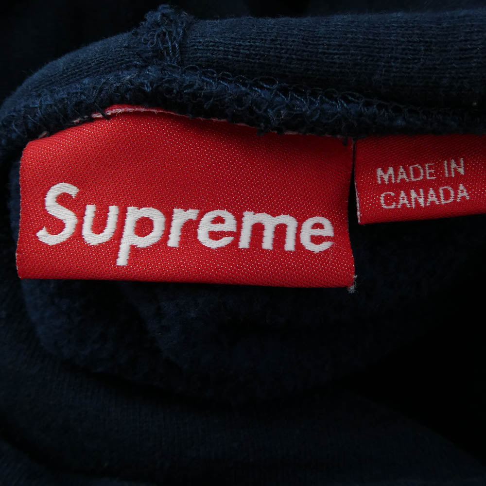 Supreme シュプリーム 12AW Box Logo Hooded Sweatshirt ボックスロゴ フーデッド フーディー スウェットシャツ パーカー ネイビー系 S【中古】