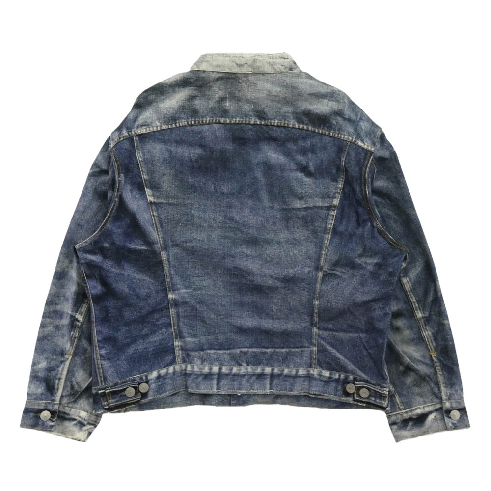 JUNYA WATANABE COMME des GARCONS MAN ジュンヤワタナベコムデギャルソンマン WO-J911-100 eYe アイ BerBerJin Levi's ベルベルジン リーバイス 転写プリント トロンプルイユ デニム ジャケット インディゴブルー系 L【新古品】【未使用】【中古】