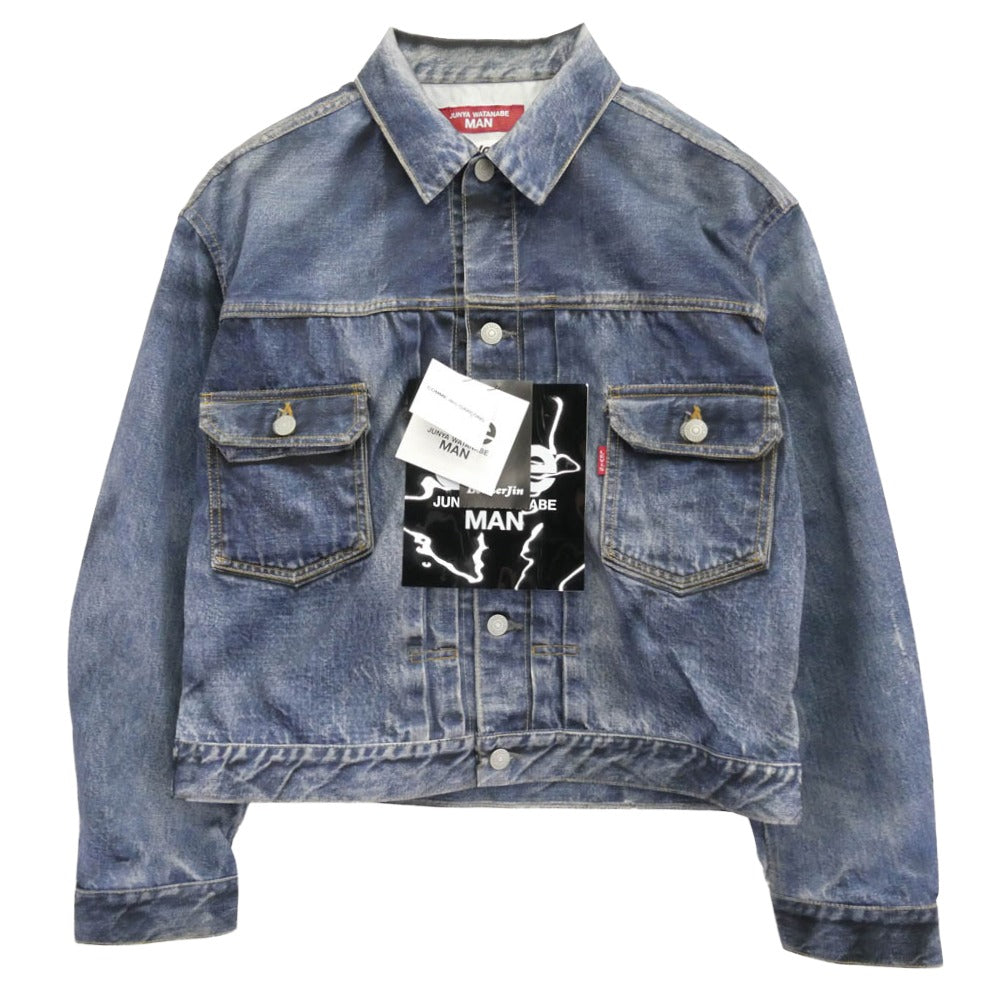 JUNYA WATANABE COMME des GARCONS MAN ジュンヤワタナベコムデギャルソンマン WO-J910-100 eYe アイ BerBerJin Levi's ベルベルジン リーバイス 転写プリント トロンプルイユ 507XX 2nd Gジャン デニム ジャケット インディゴブルー系 M【新古品】【未使用】【中古】