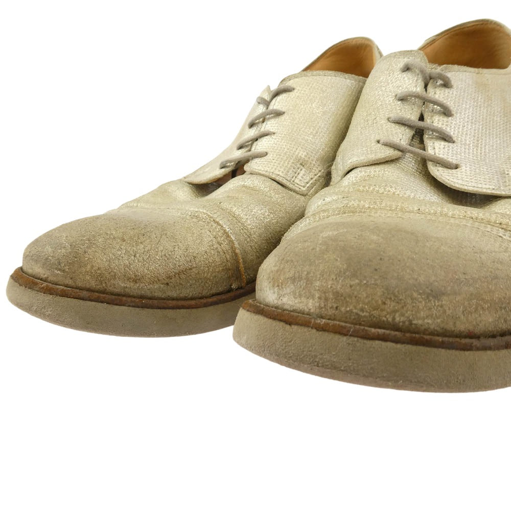 MAISON MARTIN MARGIELA メゾンマルタンマルジェラ 22ライン シルバー レザー シューズ シルバー系 41【中古】
