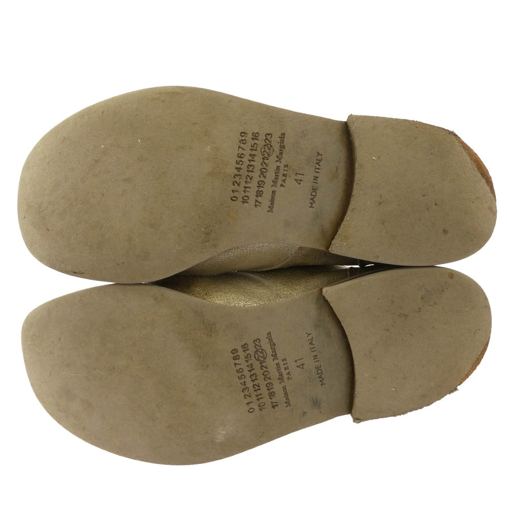 MAISON MARTIN MARGIELA メゾンマルタンマルジェラ 22ライン シルバー レザー シューズ シルバー系 41【中古】