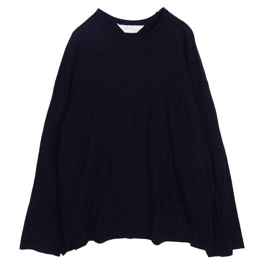 ANCELLM アンセルム ANC-CT74 C/R OVER CREWNECK LS T-SHIRT ロングスリーブ カットソー ブラック系 2【中古】