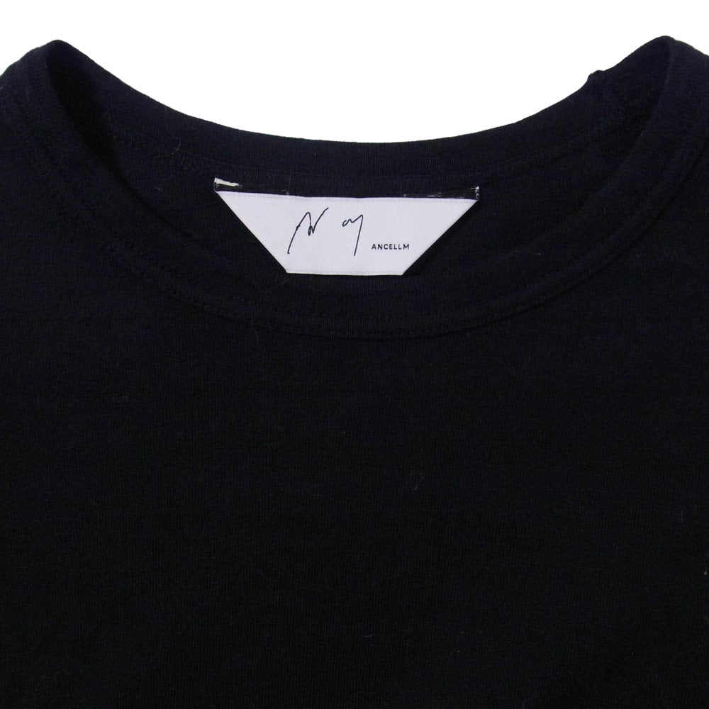 ANCELLM アンセルム ANC-CT74 C/R OVER CREWNECK LS T-SHIRT ロングスリーブ カットソー ブラック系 2【中古】