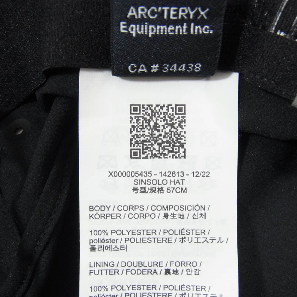 ARC'TERYX アークテリクス X000005435 Sinsolo Hat シンソロ バケット ハット 帽子 ブラック系【中古】