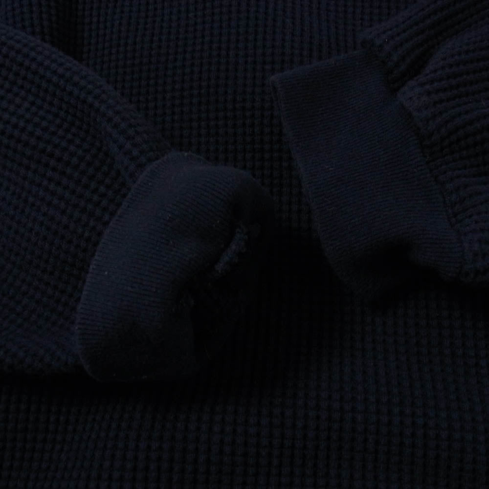WTAPS ダブルタップス 22AW 222ATDT-CSM15 Waffle LS Cotton ワッフル ロングスリーブ カットソー ネイビー系 X03【中古】