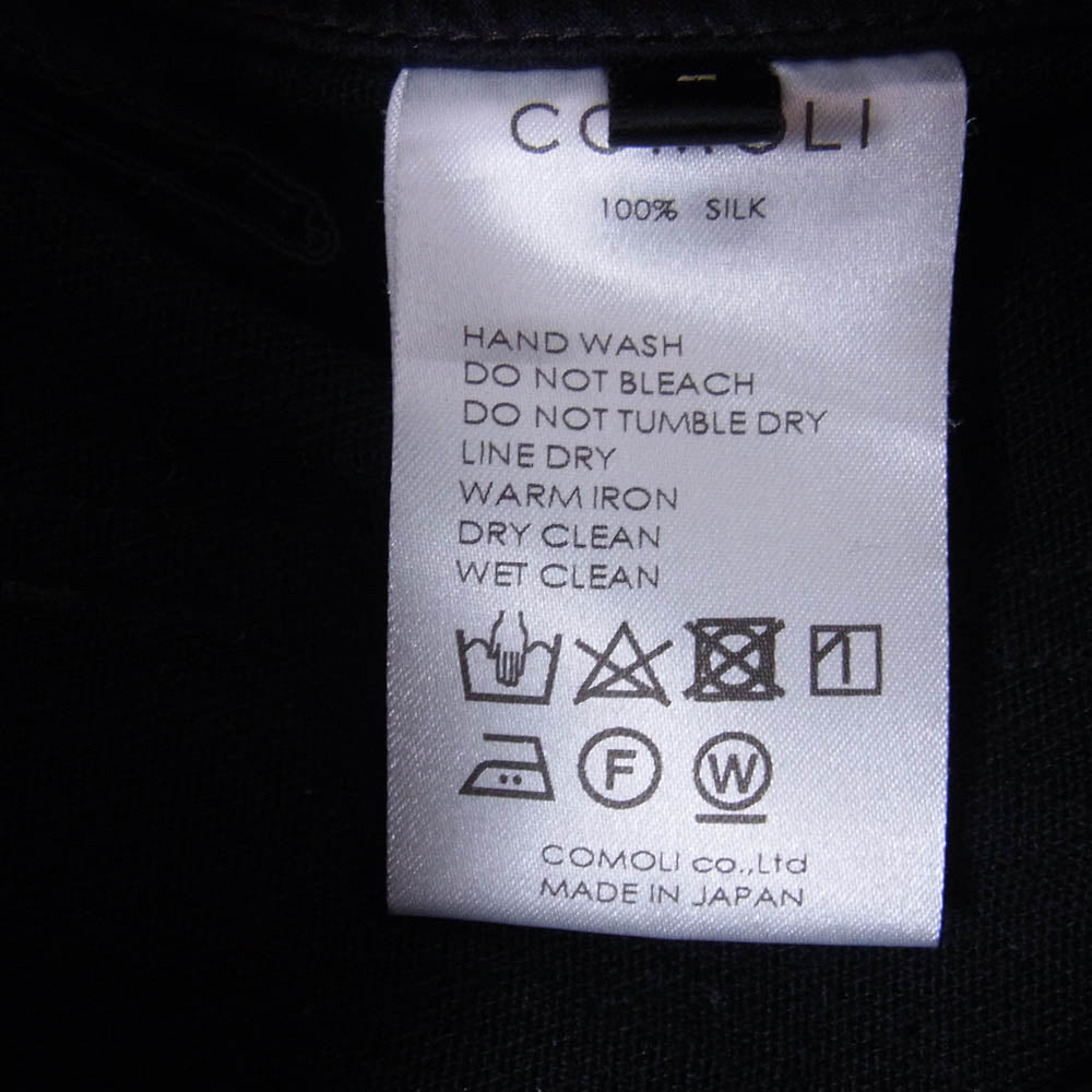 COMOLI コモリ 20SS R01-03003 シルクネップ パラシュート パンツ ブラック系 2【中古】