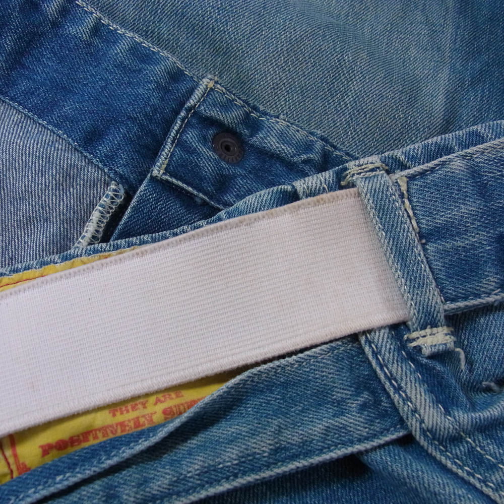 Levi's RED リーバイスレッド WPL-423 ベルト付き ワイド デニム パンツ ブルー系 28X32【中古】