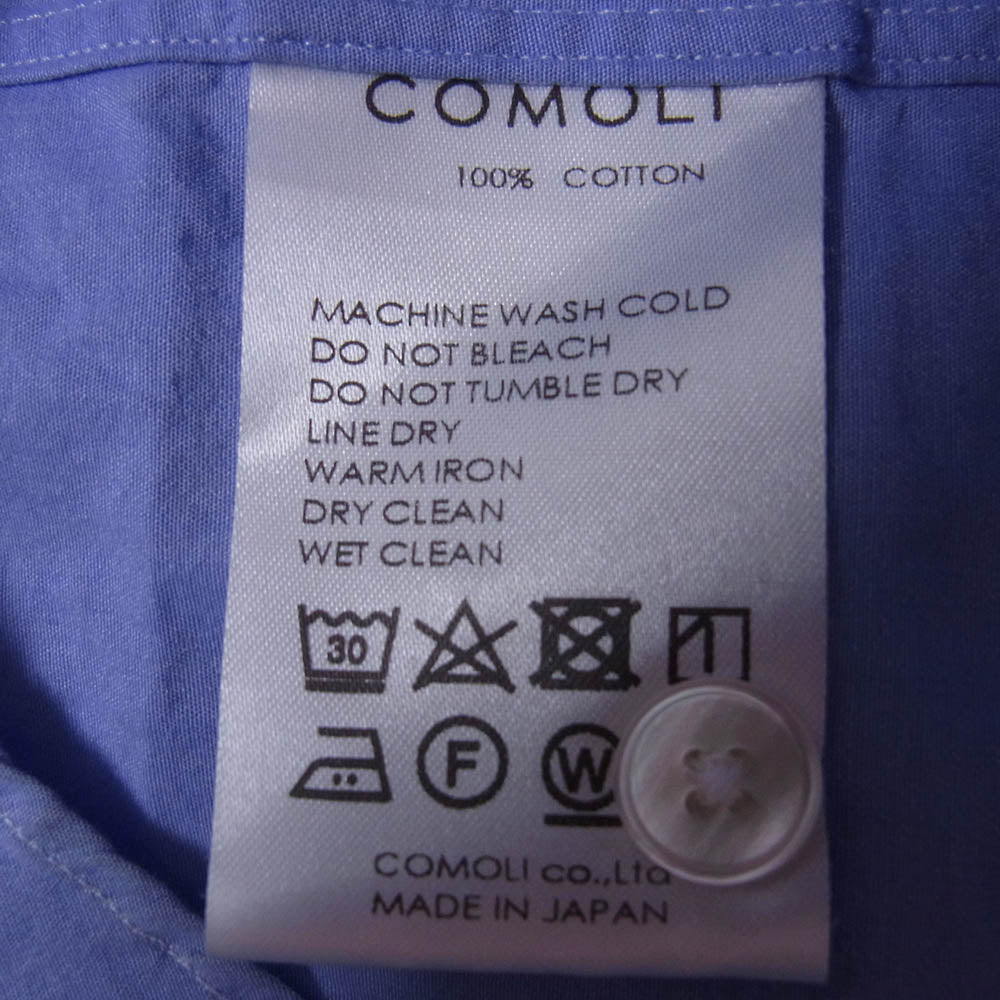 COMOLI コモリ 22SS V01-02001 レギュラー カラー 長袖 コモリシャツ パープル系 2【中古】