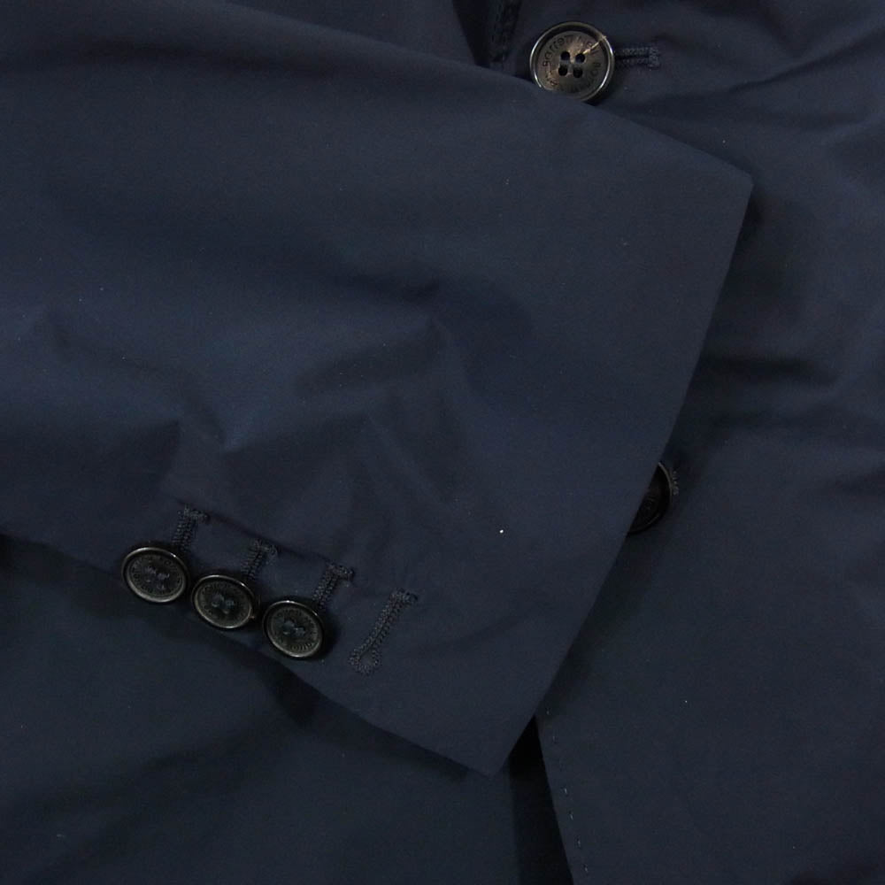 NEIL BARRETT ニールバレット PBGI98F-A019 MATT NYLON STRETCH JACKET マット ナイロン ストレッチ リブ 2B テーラードジャケット ネイビー系 46【中古】