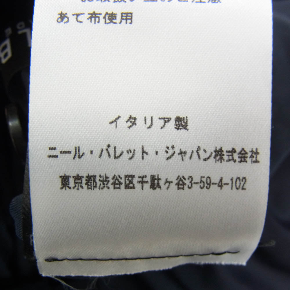 NEIL BARRETT ニールバレット PBGI98F-A019 MATT NYLON STRETCH JACKET マット ナイロン ストレッチ リブ 2B テーラードジャケット ネイビー系 46【中古】