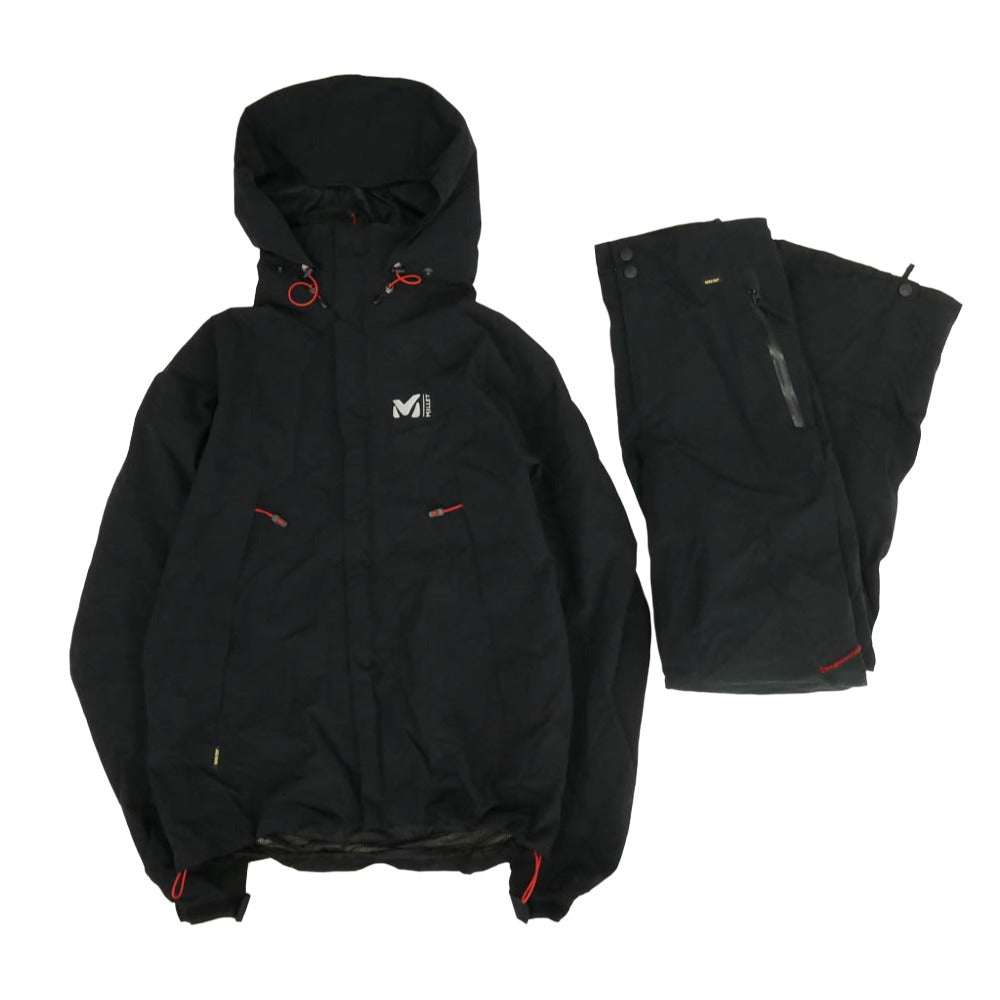 MILLET ミレー MIV6507 MIV6099 KANTO GTX JKT HIKER GORE-TEX PANTS ゴアテックス ジャケット パンツ セットアップ ブラック系 M【中古】