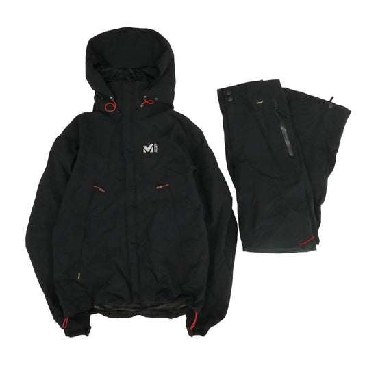 MILLET ミレー MIV6507 MIV6099 KANTO GTX JKT HIKER GORE-TEX PANTS ゴアテックス ジャケット パンツ セットアップ ブラック系 M【中古】