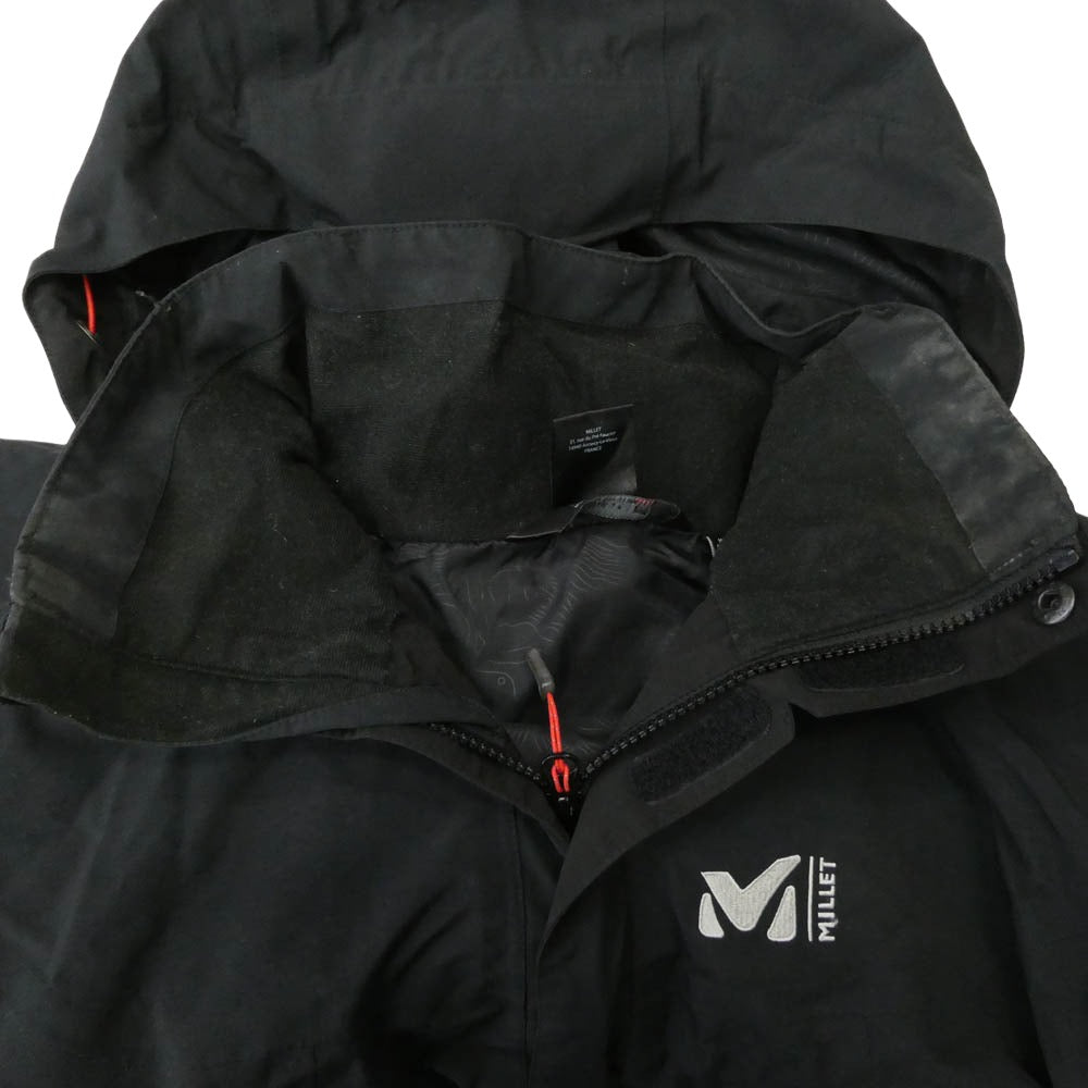 MILLET ミレー MIV6507 MIV6099 KANTO GTX JKT HIKER GORE-TEX PANTS ゴアテックス ジャケット パンツ セットアップ ブラック系 M【中古】