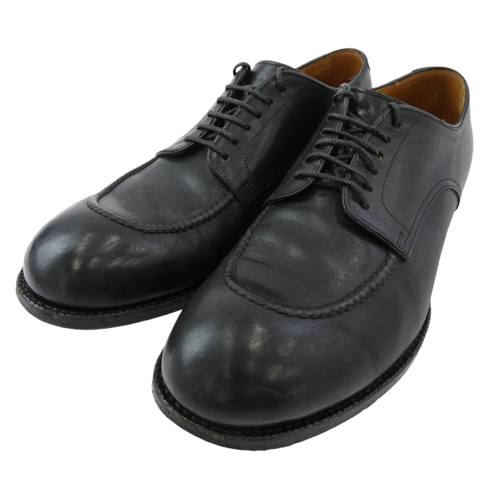 ショセ chausser ショセ U-MOCA LACE UP SHOES ユーモカ レースアップ レザー ビジネス シューズ ブラック系 25.5cm【中古】