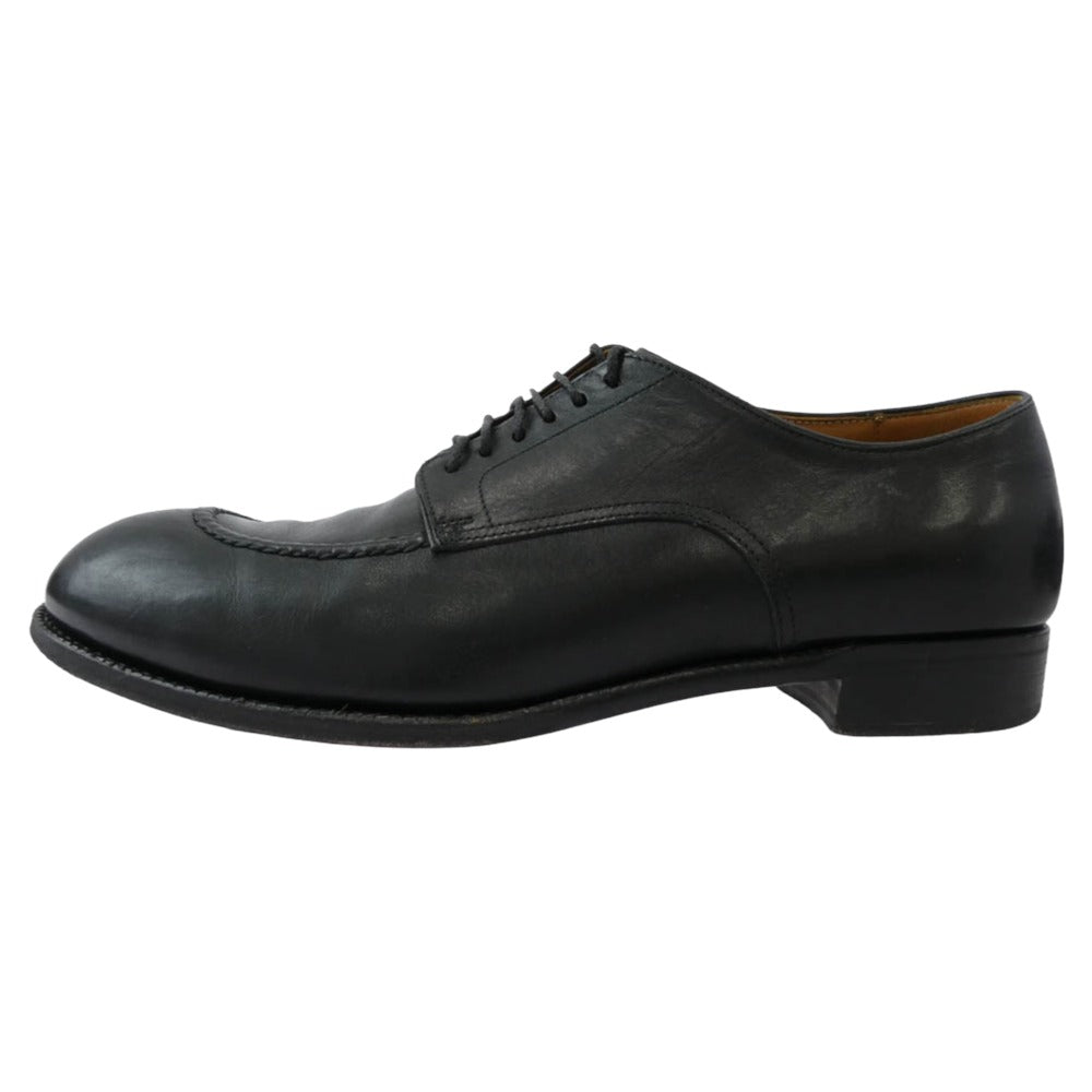ショセ chausser ショセ U-MOCA LACE UP SHOES ユーモカ レースアップ レザー ビジネス シューズ ブラック系 25.5cm【中古】
