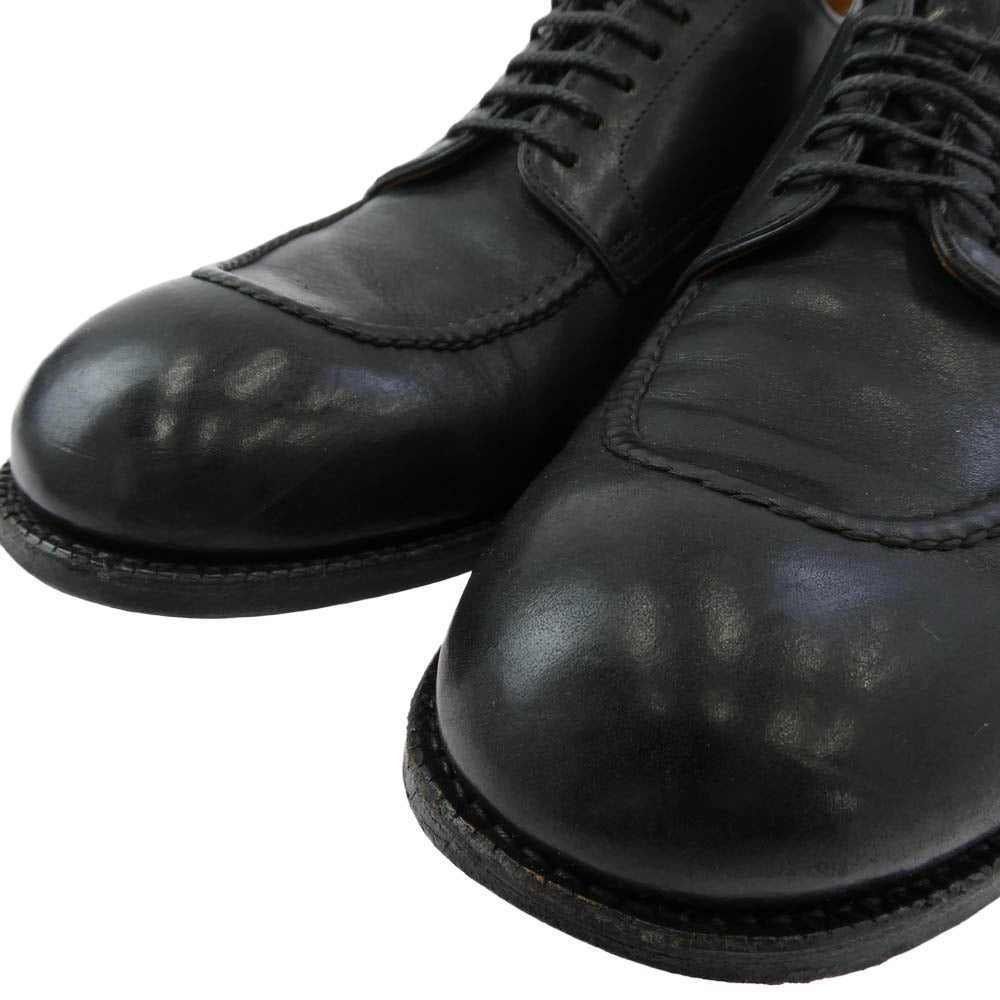 ショセ chausser ショセ U-MOCA LACE UP SHOES ユーモカ レースアップ レザー ビジネス シューズ ブラック系 25.5cm【中古】