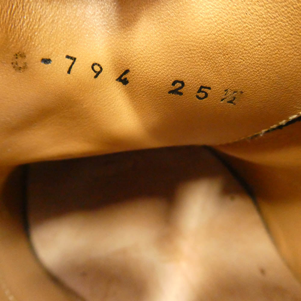 ショセ chausser ショセ U-MOCA LACE UP SHOES ユーモカ レースアップ レザー ビジネス シューズ ブラック系 25.5cm【中古】
