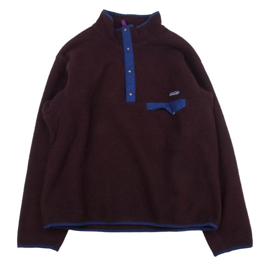 patagonia パタゴニア 25530 USA製 SYNCHILLA プルオーバー フリース シンチラ スナップT エンジ系 XL【中古】